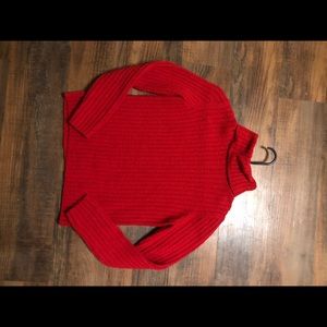 Red turtleneck